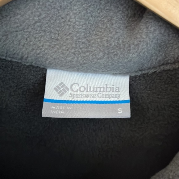 Columbia Men’s S Gray Fleece Zip Up Vest - Picture 3 of 4